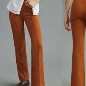 Maeve Rust Brown Boot-Cut Flare Pants